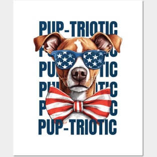 Pup-triotic: Celebrating Dogs and Independence Day Posters and Art